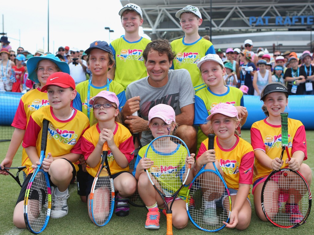 Federer headlines Suncorp Kids Tennis Day - Brisbane International Tennis - 2 January ...