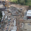 This shot shows the enormity of the construction site.