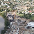 Tennyson State Tennis Centre by the river.