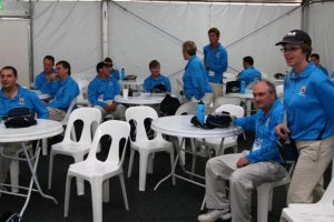 The officials' marquee