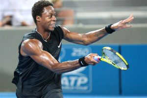 Gael Monfils volleying