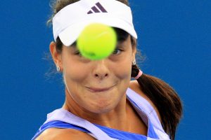 TENNIS - BRISBANE INTERNATIONAL - QUEENSLAND - AUSTRALIA - 7th January 2009. Action from the womans main draw 1/4 finals between ANASTASIA PAVLYUCHENKOVA ( RUS ) and ANA IVANOVIC ( SRB )  at the 2010 Brisbane International from Pat Rafter ARENA. . PHOTO SCOTT POWICK