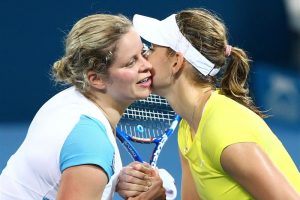 Kim Clijsters and Lucie Safarova