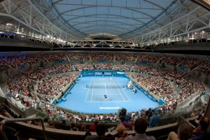 Pat Rafter Arena in fisheye view