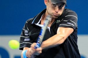 Andy Roddick of the US at Pat Rafter Arena