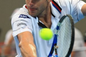 TENNIS - BRISBANE INTERNATIONAL - QUEENSLAND - AUSTRALIA , 9th January 2010 . Action from the Mens main draw semi final between ANDY RODDICK (USA) and TOMAS BERDYCH (CZE) at the Brisbane Internationa on Pat Rafter Arena.. PHOTO SCOTT POWICK - SMP IMAGES STAFF