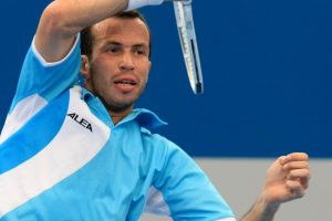 TENNIS - BRISBANE INTERNATIONAL - QUEENSLAND - AUSTRALIA , 9th January 2010 . Action from the Mens main draw semi final between RADEK STEPANEK ( CZE ) and GAEL MONFILS ( FRA ) at the Brisbane Internationa on Pat Rafter Arena.. PHOTO SCOTT POWICK - SMP IMAGES STAFF