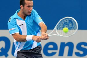 TENNIS - BRISBANE INTERNATIONAL - QUEENSLAND - AUSTRALIA , 9th January 2010 . Action from the Mens main draw semi final between RADEK STEPANEK ( CZE ) and GAEL MONFILS ( FRA ) at the Brisbane Internationa on Pat Rafter Arena.. PHOTO SCOTT POWICK - SMP IMAGES STAFF