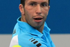 TENNIS - BRISBANE INTERNATIONAL - QUEENSLAND - AUSTRALIA , 9th January 2010 . Action from the Mens main draw semi final between RADEK STEPANEK ( CZE ) and GAEL MONFILS ( FRA ) at the Brisbane Internationa on Pat Rafter Arena.. PHOTO SCOTT POWICK - SMP IMAGES STAFF