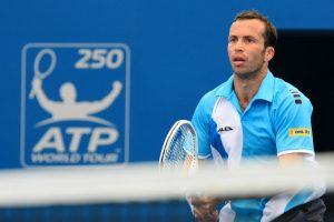 TENNIS - BRISBANE INTERNATIONAL - QUEENSLAND - AUSTRALIA , 9th January 2010 . Action from the Mens main draw semi final between RADEK STEPANEK ( CZE ) and GAEL MONFILS ( FRA ) at the Brisbane Internationa on Pat Rafter Arena.. PHOTO SCOTT POWICK - SMP IMAGES STAFF