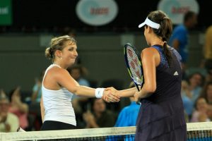 Timea Bacsinszky and Ana Ivanovic after their match