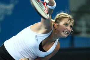 Timea Bacsinszky serving