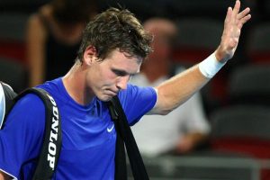 Tomas Berdych leaves Pat Rafter Arena victorious. He'll face Brazilian Bellucci next.