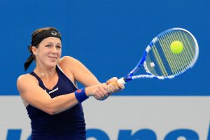 TENNIS - BRISBANE INTERNATIONAL - QUEENSLAND - AUSTRALIA - 7th January 2009. Action from the womans main draw 1/4 finals between ANASTASIA PAVLYUCHENKOVA ( RUS ) and ANA IVANOVIC ( SRB )  at the 2010 Brisbane International from Pat Rafter ARENA. . PHOTO SCOTT POWICK