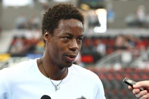 Gael Monfils of France at Pat Rafter Arena
