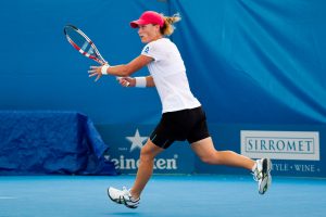 Sam Stosur at her practice session. Tennis Australia.