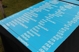 The Womens Singles board at the Official Draw of the 2011 Brisbane International tennis tournment.