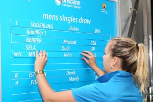 The Official Draw of the Mens Singles taking place.