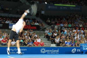 Baghdatis stretches up big and tall!