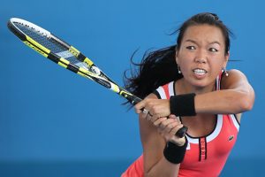 American, Vania King, looking fierce in her stylish pink outfit.
