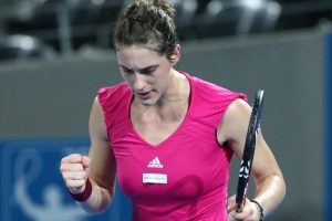 Andrea Petkovic makes somewhat of a comeback in the second set.