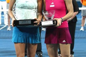 The competition finalists: Winner - Petra Kvitova and Runner-Up - Andrea Petkovic.