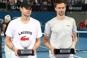 Andy Roddick (Runner-Up) and Robin Soderling (Winner) after receiving their trophies