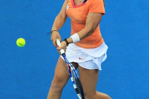 Sally Peers delighted Brisbane fans with a three-set upset of seventh seed Alisa Kleybanova.