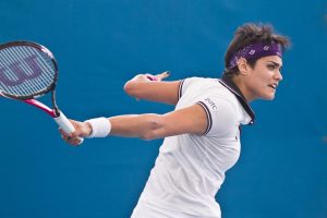 Eleni Daniilidou needed three sets to defeat Russia's Anastasia Pivovarova. SMP IMAGES