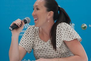Jelena Jankovic at the official draw ceremony. SMP IMAGES