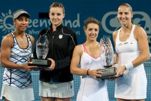 Raquel Kops-Jones, Abigail Spears and Nuria Llagostera Vives and Arantxa Parra Santonja, Brisbane, 2012. SMP IMAGES