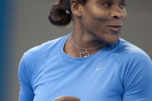 Serena Williams practice session at Pat Rafter Arena. SMP IMAGES