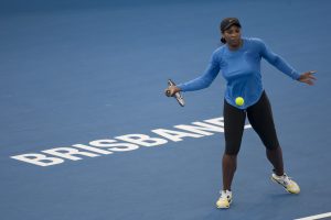 Serena Williams practice session at Pat Rafter Arena. SMP IMAGES