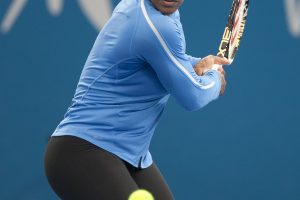 Serena Williams practice session at Pat Rafter Arena. SMP IMAGES