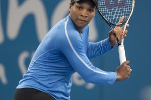 Serena Williams practice session at Pat Rafter Arena. SMP IMAGES