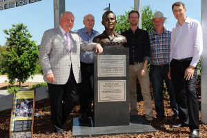 Unveling of a bust of tennis legend Ken Fletcher is unveiled. MATT ROBERTS