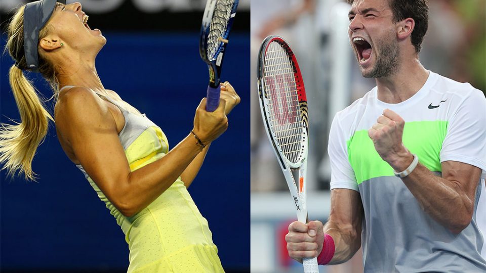Maria Sharapova and Grigor Dimitrov. GETTY IMAGES