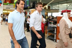 Roger Federer, Brisbane Airport, 2013. MATT ROBERTS