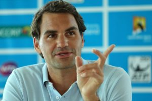 Roger Federer, Brisbane Airport, 2013. MATT ROBERTS