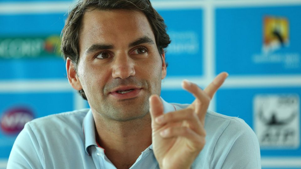 Roger Federer, Brisbane Airport, 2013. MATT ROBERTS