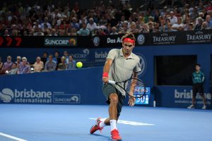 Roger Federer, Brisbane International, 2014. MATT ROBERTS