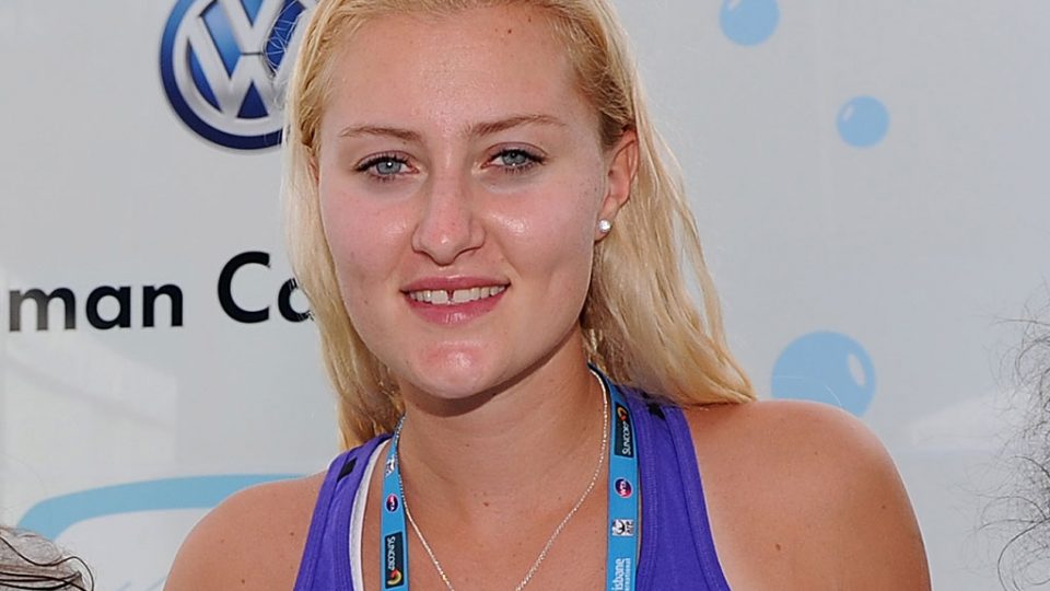 Kristina Mladenovic, Brisbane International, 2014. MATT ROBERTS