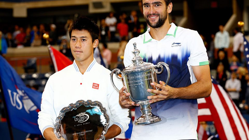 Kei Nishikori, Marin Cilic, US Open, 2014. GETTY IMAGES