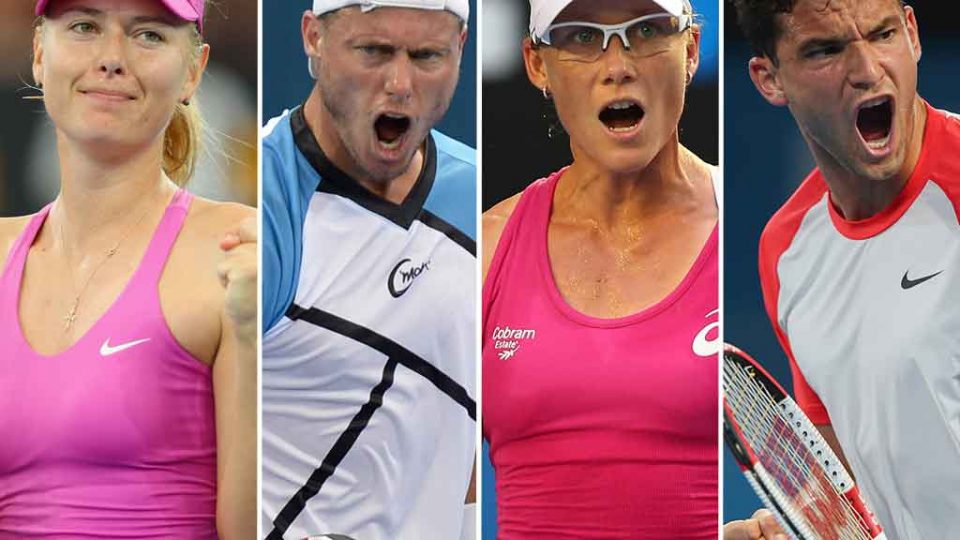 Maria Sharapova, Lleyton Hewitt, Sam Stosur and Grigor Dimitrov. GETTY IMAGES