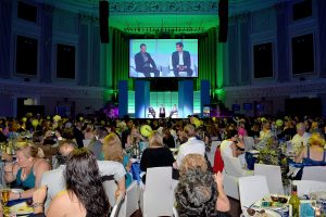 BRISBANE, AUSTRALIA - JANUARY 04:  Roger Federer, Lleyton Hewitt and Todd Woodbridge speak on stage at the A Summer Night with the Stars of International Tennis at the Brisbane Town Hall on January 4, 2015 in Brisbane, Australia.  (Photo by Bradley Kanaris/Getty Images)