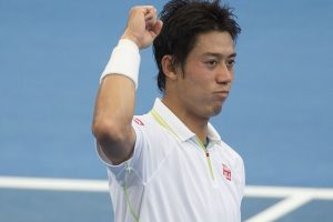 Kei Nishikori (JPN)

Tennis - Brisbane International 2015 - ATP 250 - WTA -  Queensland Tennis Centre - Brisbane - Queensland - Australia  - 9 January 2015. 
© Tennis Photo Network