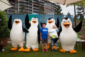 Penguins of Madagascar

Tennis - Brisbane International 2015 - ATP 250 - WTA -  Queensland Tennis Centre - Brisbane - Queensland - Australia  - 4 January 2015. © Tennis Photo Network