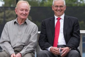 Roy Emerson, Rod Laver, Ashley Cooper, Mal Anderson, opening Roy Emerson Tennis Centre

Tennis - Brisbane International 2015 - ATP 250 - WTA -  Queensland Tennis Centre - Brisbane - Queensland - Australia  - 8 January 2015. 
© Tennis Photo Network