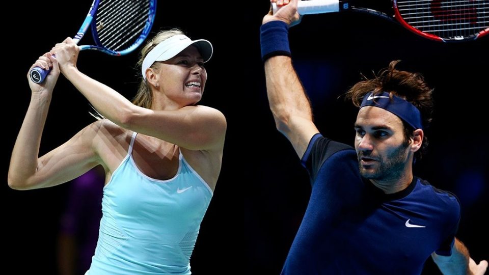 Maria Sharapova (L) and Roger Federer will headline Brisbane International 2016; Getty Images