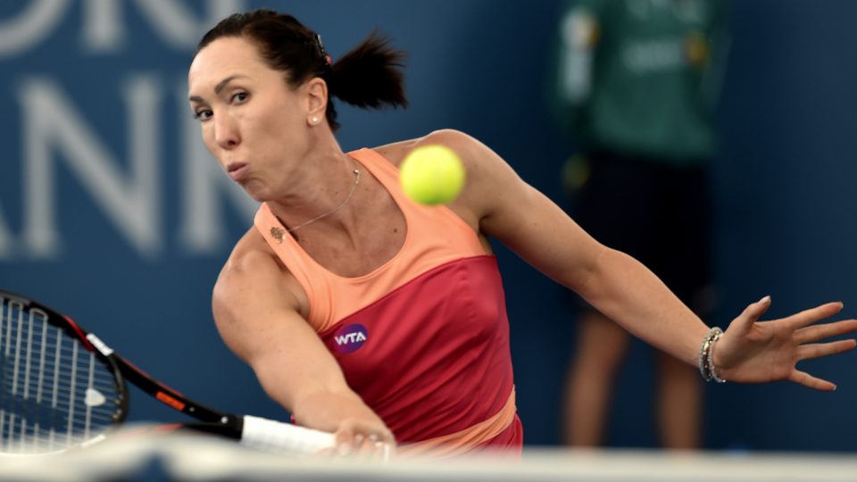Serbia's Jelena Jankovic watches a volley against Roberta Vinci of Italy. Picture: GETTY IMAGES